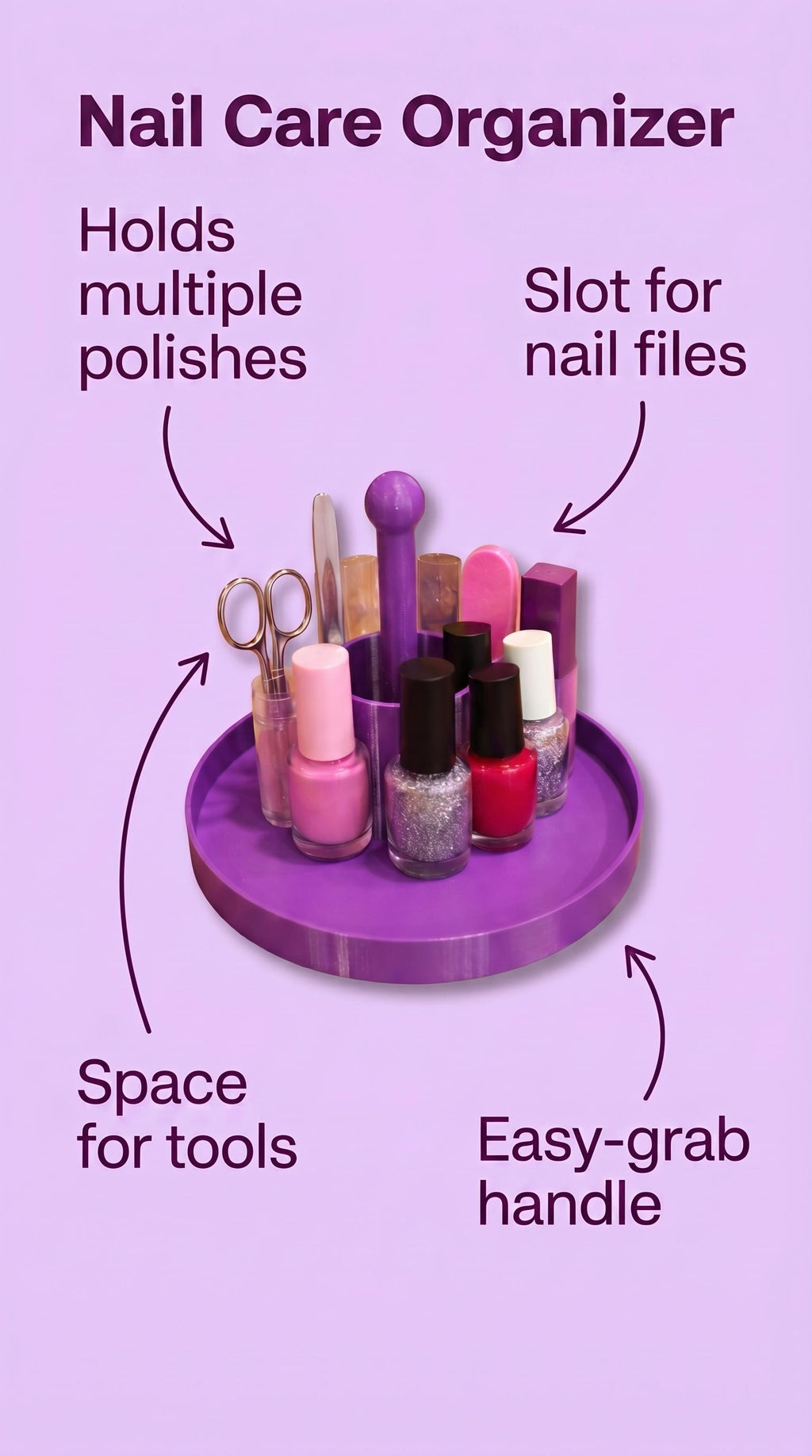 Nail Polish Carrier | Manicure Organizer | Tools and Accessories