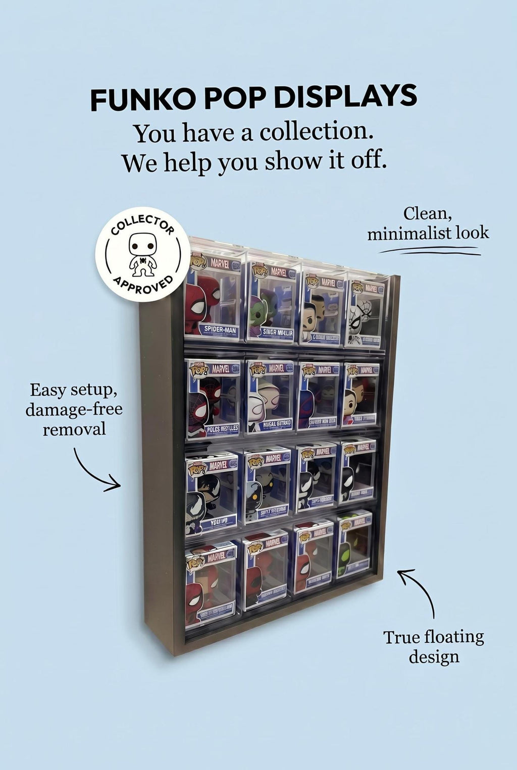 Wall Mounted Display For Funko Bitty Pops